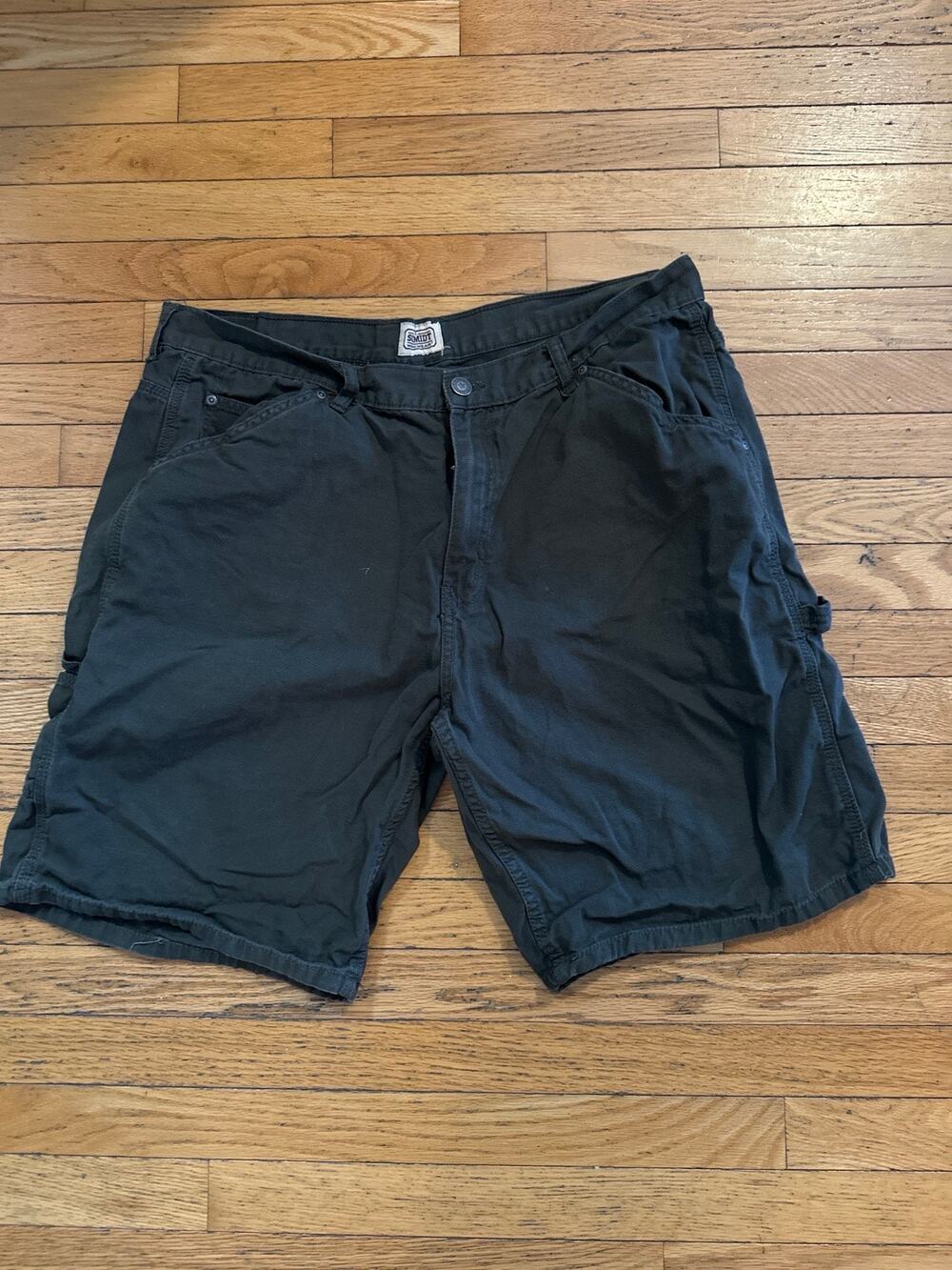 Schmidt Workwear Cargo Shorts Mens 40 Olive Green Utility Work Outdoor Carpenter